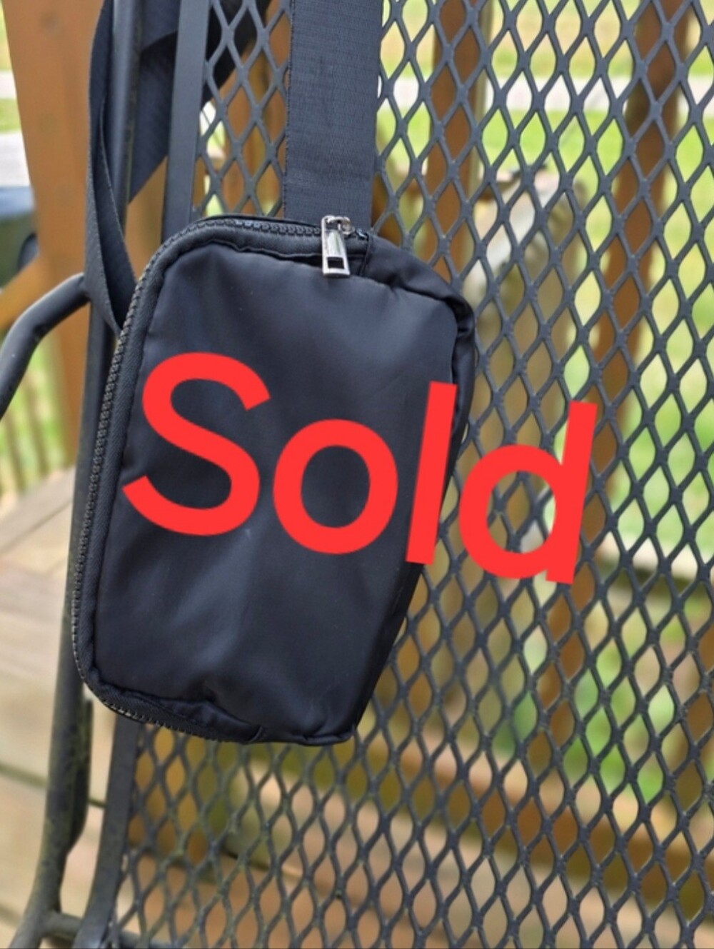Women's Black Crossbody Sling Bag - Minimal Everyday Carry - Picture 1 of 6